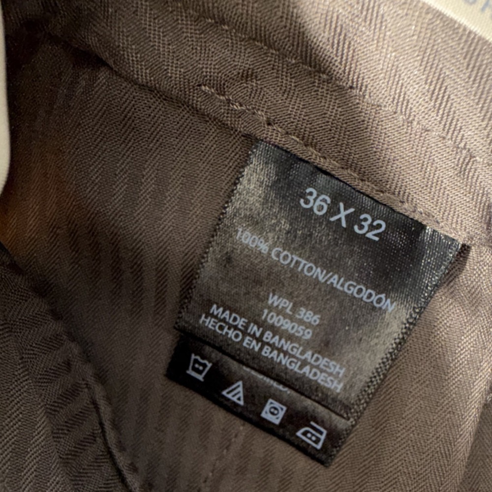 Haggar Heritage Collection No Iron Khaki Pants Straight Fit Beige 36 Cotton - Picture 4 of 11